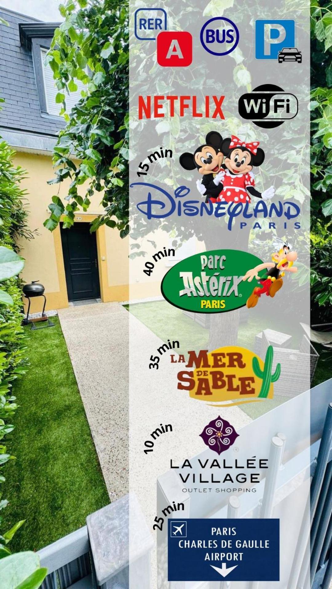Villa Superbe Duplex-15 Min Disneyland Croissy-Beaubourg Exterior foto